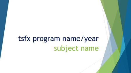 tsfx program name/year