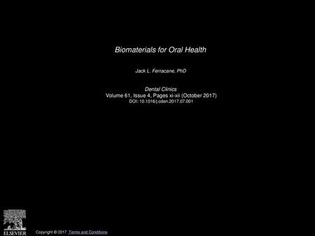 Biomaterials for Oral Health