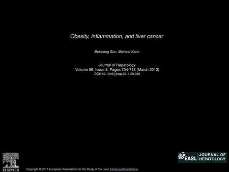 Obesity, inflammation, and liver cancer