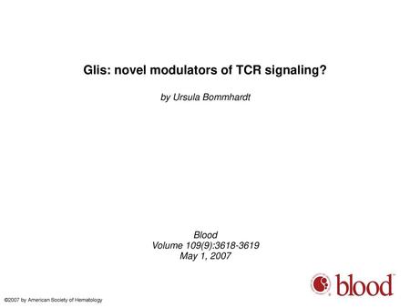 Glis: novel modulators of TCR signaling?