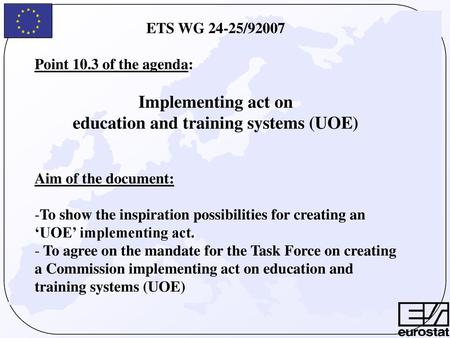 education and training systems (UOE)
