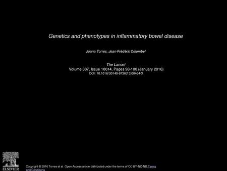Genetics and phenotypes in inflammatory bowel disease