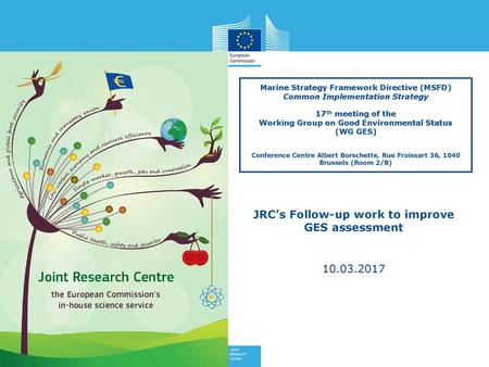 JRC’s Follow-up work to improve GES assessment