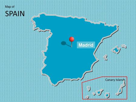Map of SPAIN Madrid Canary Islands.