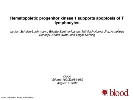 Hematopoietic progenitor kinase 1 supports apoptosis of T lymphocytes