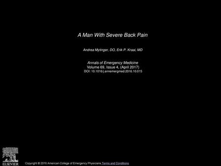 A Man With Severe Back Pain