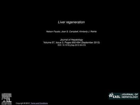 Liver regeneration Journal of Hepatology