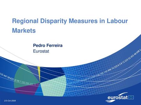 Regional Disparity Measures in Labour Markets