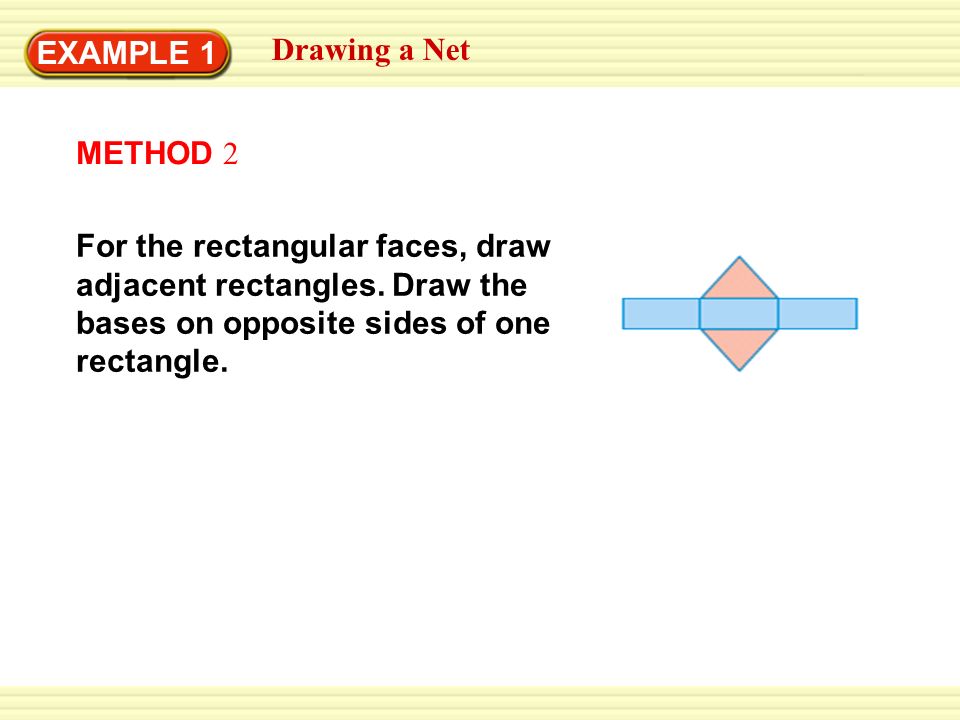 example 1 drawing a net draw a net of the triangular prism  solution