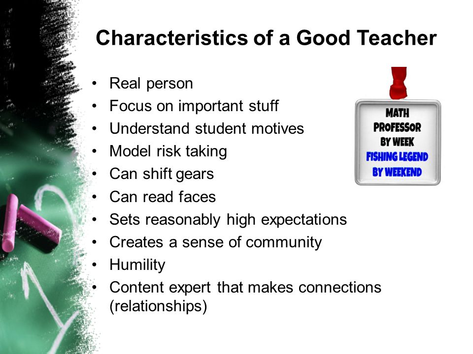 personality characteristics of a teacher