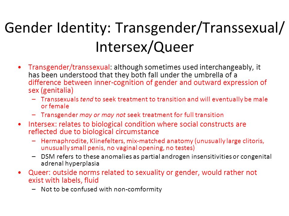Difference between transsexual and transgender