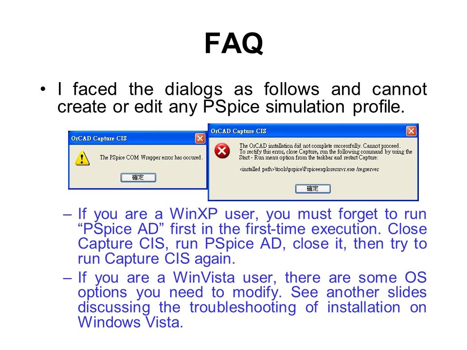 Pspice Windows Vista