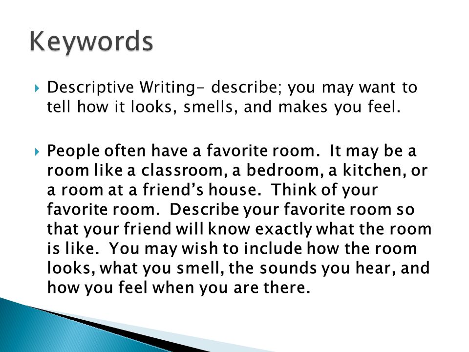Descriptive Essay Describing A Bedroom Rough Draft