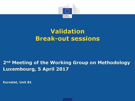 Validation Break-out sessions
