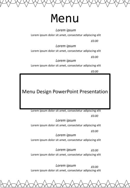 Menu Design PowerPoint Presentation