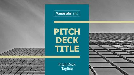 PITCH DECK TITLE Pitch Deck Tagline.