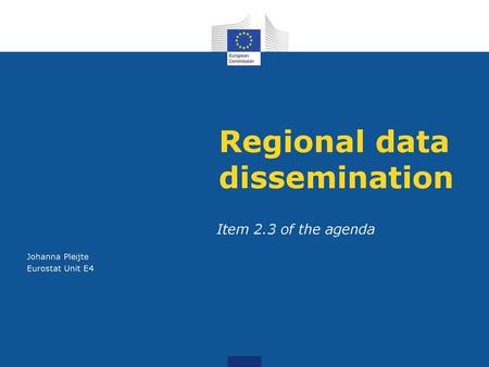Regional data dissemination