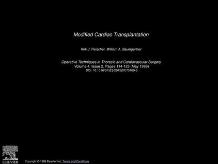 Modified Cardiac Transplantation
