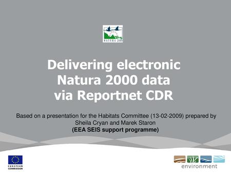 Delivering electronic Natura 2000 data via Reportnet CDR