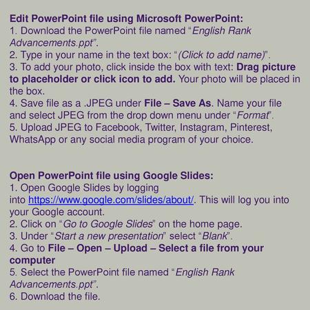 Edit PowerPoint file using Microsoft PowerPoint: 