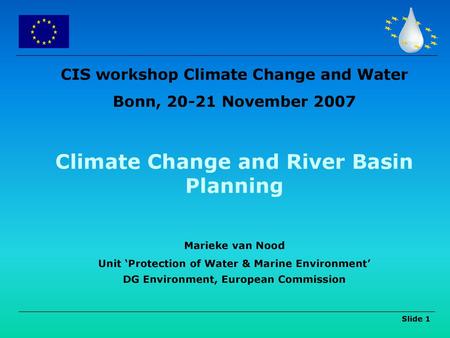 Climate Change and River Basin Planning
