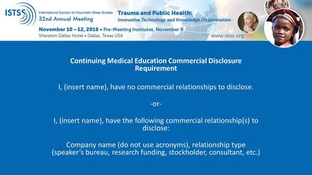 Continuing Medical Education Commercial Disclosure Requirement