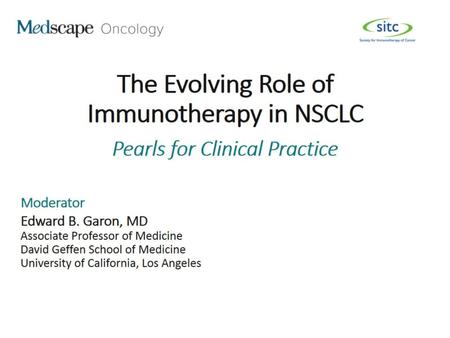 The Evolving Role of Immunotherapy in NSCLC