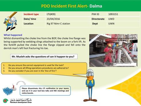 PDO Incident First Alert- Dalma