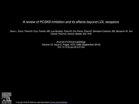 A review of PCSK9 inhibition and its effects beyond LDL receptors