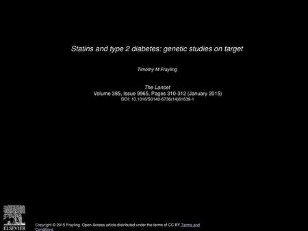 Statins and type 2 diabetes: genetic studies on target