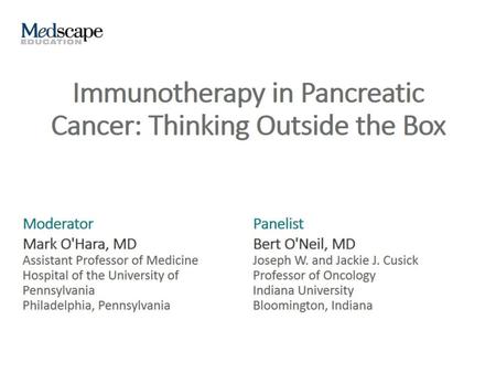 Immunotherapy in Pancreatic Cancer: Thinking Outside the Box