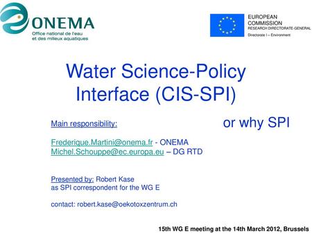 Water Science-Policy Interface (CIS-SPI)