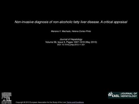 Non-invasive diagnosis of non-alcoholic fatty liver disease