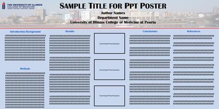 SAMPLE TITLE FOR PPT POSTER
