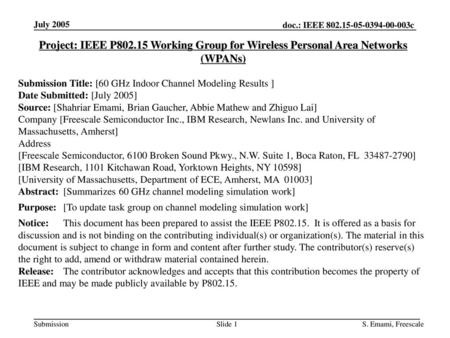 <month year> doc: IEEE c July 2005