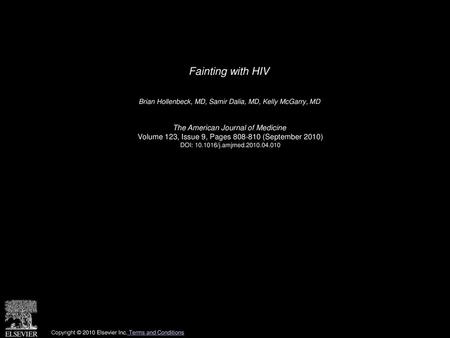 Fainting with HIV The American Journal of Medicine