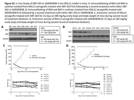 Figure S3. in vivo Study of ABT-263 or SAR in the RS4;11 model in mice