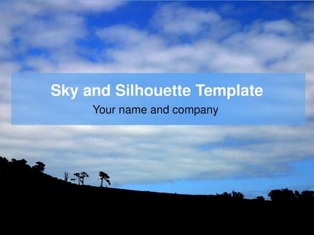 Sky and Silhouette Template
