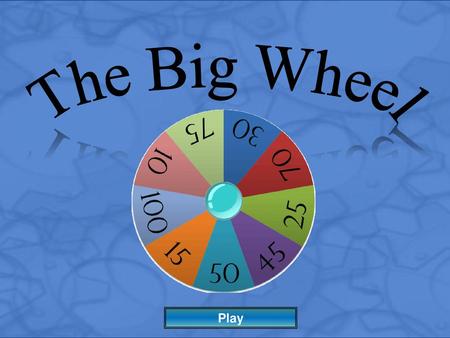The Big Wheel Play.