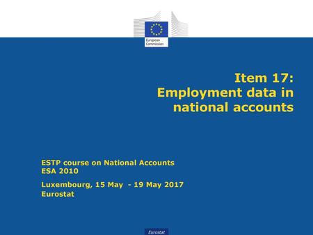 Item 17: Employment data in national accounts