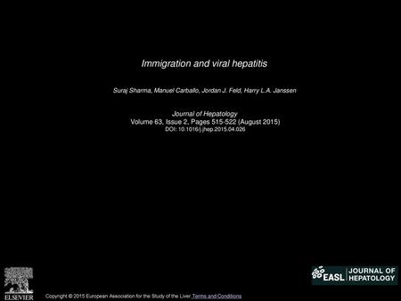 Immigration and viral hepatitis