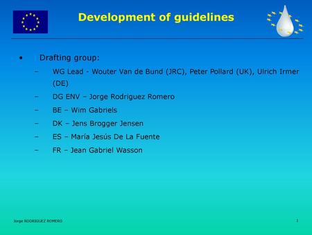 Development of guidelines