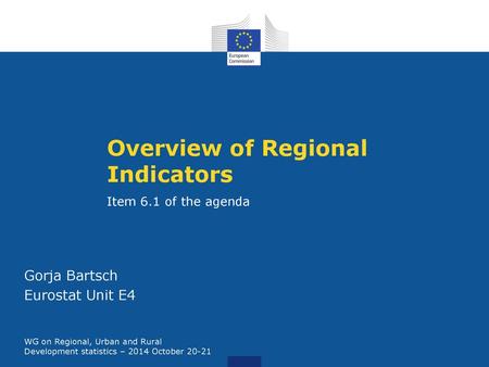 Overview of Regional Indicators