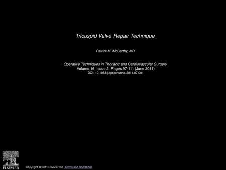 Tricuspid Valve Repair Technique