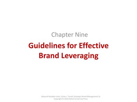 Guidelines for Effective Brand Leveraging