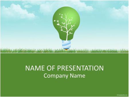 NAME OF PRESENTATION Company Name.