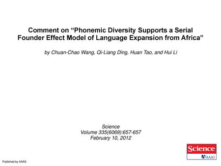 by Chuan-Chao Wang, Qi-Liang Ding, Huan Tao, and Hui Li