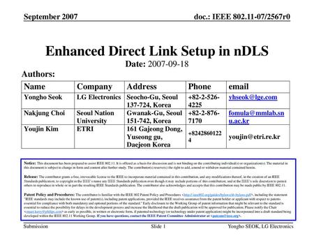 Enhanced Direct Link Setup in nDLS