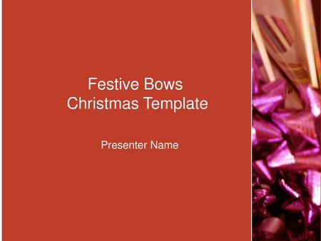 Festive Bows Christmas Template