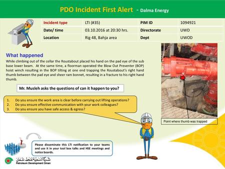 PDO Incident First Alert - Dalma Energy
